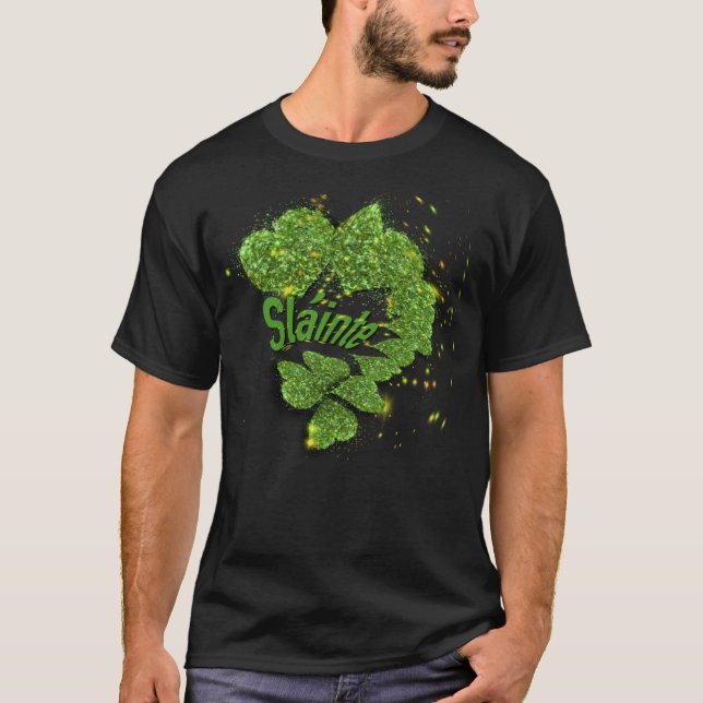T-shirt Shamrocks verts | Coeurs étincelants Shainte (Devant)