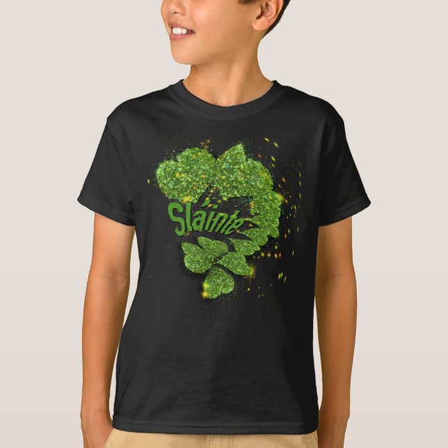 T-shirt Shamrocks verts | Coeurs étincelants ShainteT-Shir (Devant)