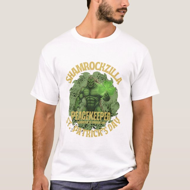 T-shirt Shamrockzilla Peacekeeper: St. Patrick’s Day Kaiju (Devant)
