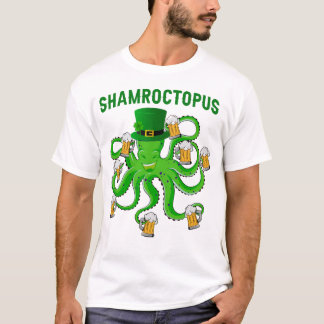 T-shirt Shamroctopus drôle Animal Octopus Bière St patrick