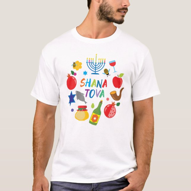 T-shirt 🍯 🐟 Shana Tova ! Bonne année 2.1 (Devant)