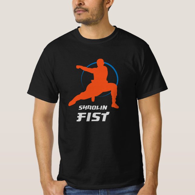 T-shirt Shaolin Fist Kung Fu Warrior (Devant)