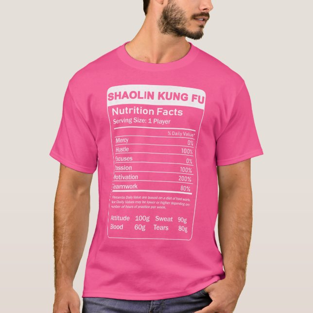 T-shirt Shaolin Kung Fu Nutrition Fu (Devant)