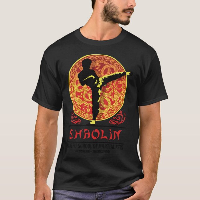 T-shirt Shaolin Kung Fu School of Martial Arts Classic T-S (Devant)