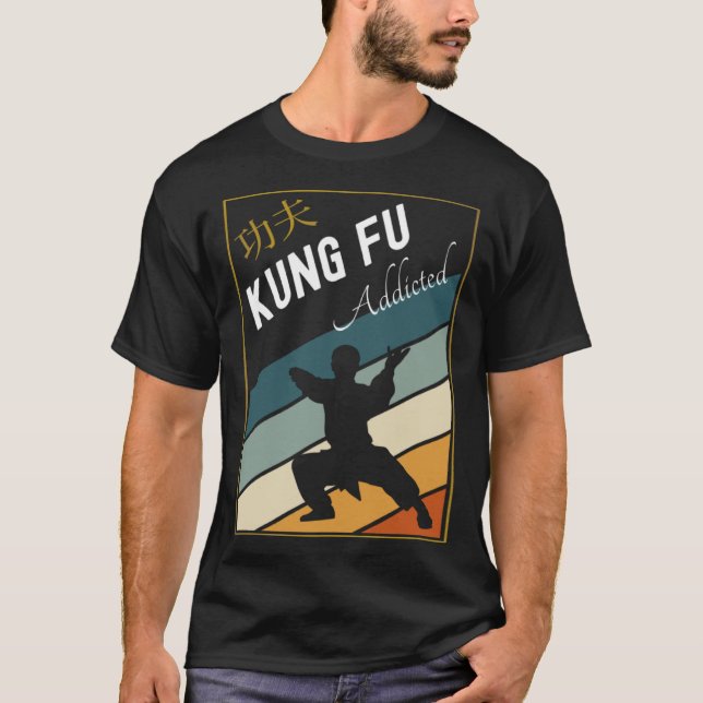 T-shirt Shaolin Kung Fu Tai Chi Exercice de combat Kungfu  (Devant)