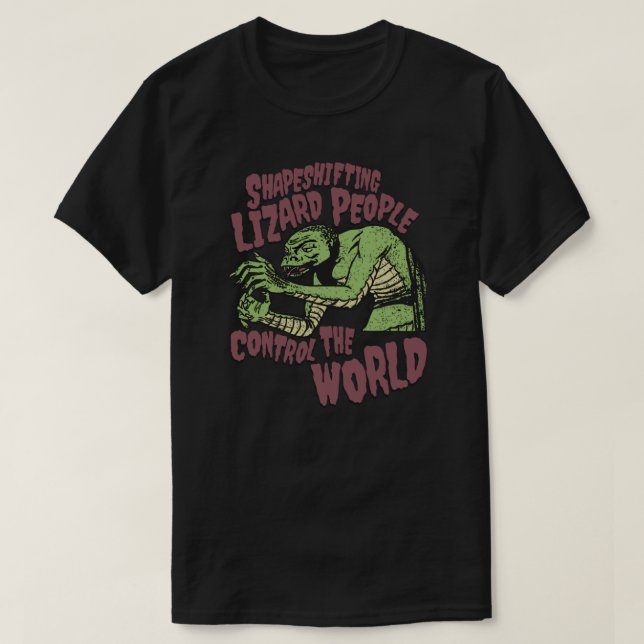 T-shirt Shapeshiff Lizard Les Gens Contrôlent Le Monde Ali (Design devant)