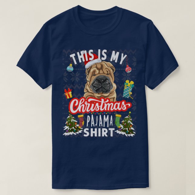T-shirt Shar Pei Christmas This (Design devant)