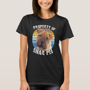 T-shirt Shar Pei Propriété De Retro