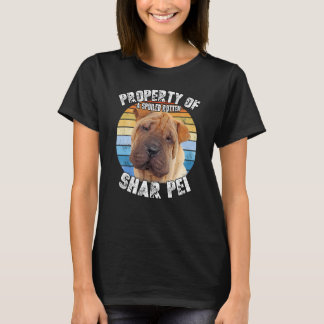 T-shirt Shar Pei Propriété De Retro