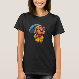 T-shirt Shar Pei Umbrella Dog Funny Raincoat