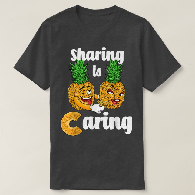 T-shirt Sharing is Caring Swingers Couple Pineapple Men Wo (Design devant)