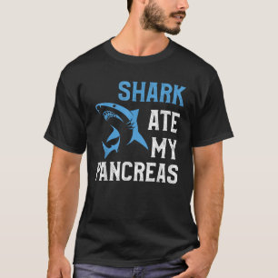 T-shirt Shark Ate My Pancreas Funny T1D Diabétique Type 1