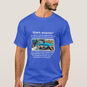 T-shirt Shark Attacks (v3 sombre)