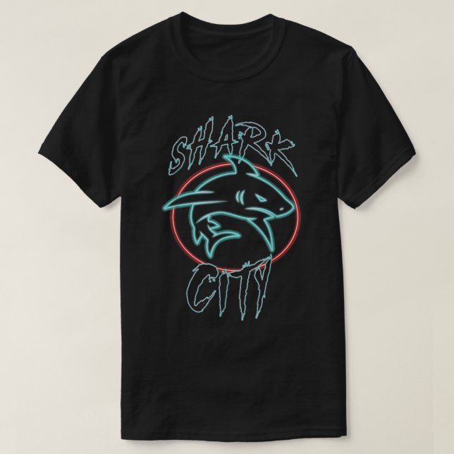 T-shirt Shark City, San Jose Savages, San Jo, 408, SJ San (Design devant)