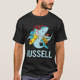T-shirt Shark drôle - Nom Russell