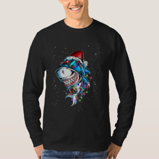 T-shirt Shark Fish  Xmas  Santa Shark Christmas Sharkmas