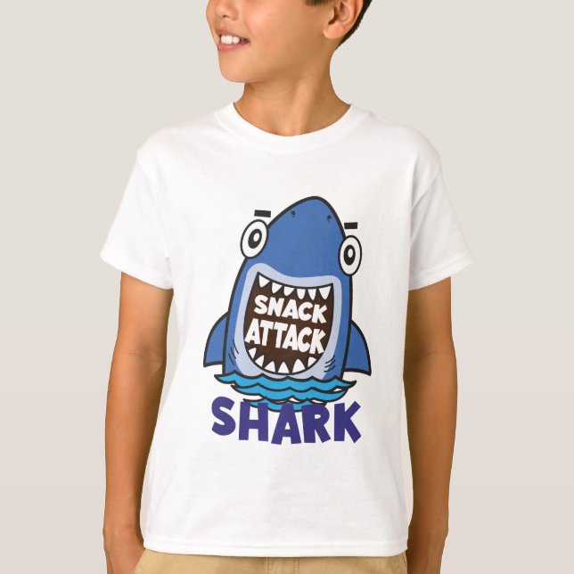 T-shirt Shark Funny mignonne (Devant)
