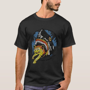 T-shirt Shark Mange Une Chemise Chat