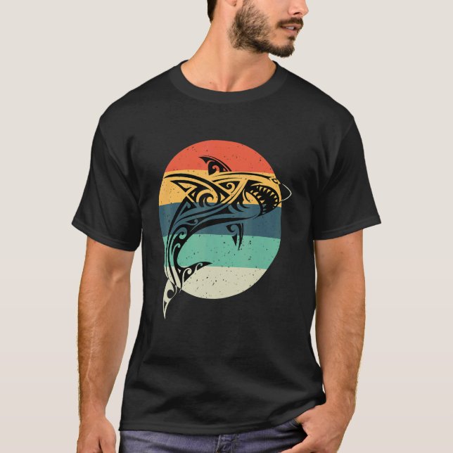 T-shirt Shark Ocean's Vacances Retro Throwback Vintage (Devant)