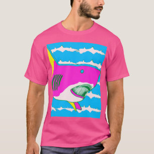 T-shirt Shark Pop Art Grand requin blanc Plongée sous-mari
