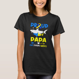 T-shirt Shark Proud Papa Down Syndrome Sensibilisation T21