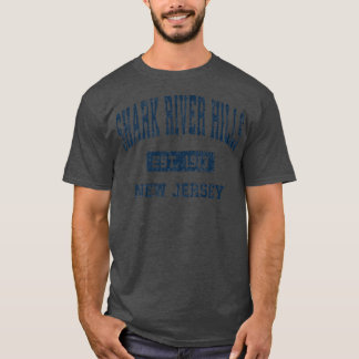 T-shirt Shark River Hills New Jersey NJ Vintage Athletic S