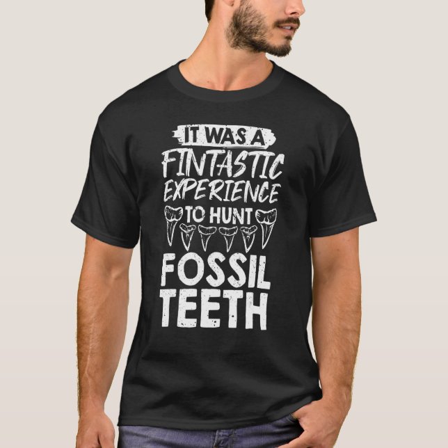 T-shirt Shark Teeth Collecting Fossil Collector Fossil Too (Devant)