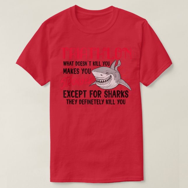 T-shirt Shark Triathlon Support Crew Triathlon Training Sc (Design devant)