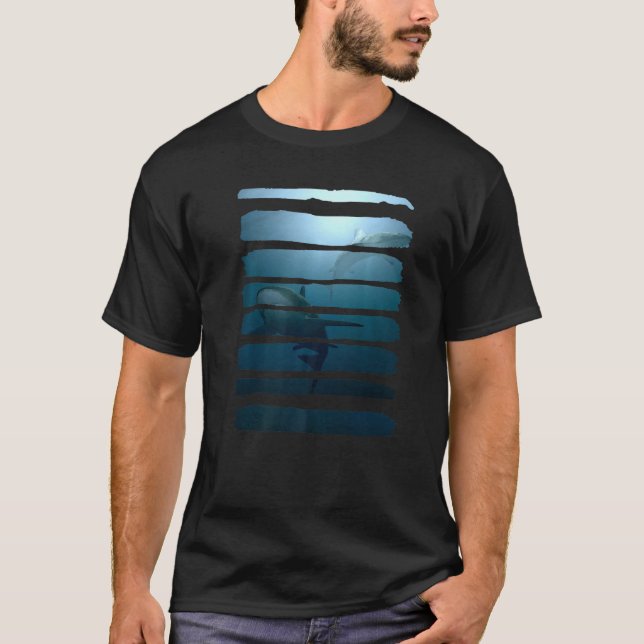 T-shirt Shark Underwater Ocean Sea Nature Animal Leisure F (Devant)