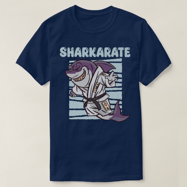 T-shirt Sharkarate Funny Karate Shark Pun costume requins (Design devant)