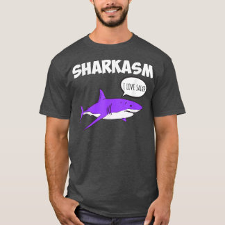 T-shirt Sharkasm sarcasme requin ironie Végétarien Végétal