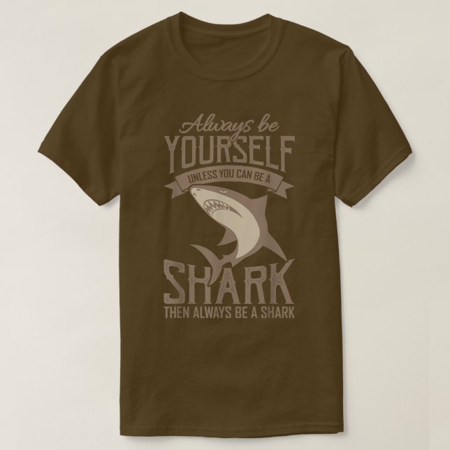 T-shirt SharkBoys BE A SHARK Scuba Diver Gift  (Design devant)