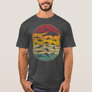 T-shirt SharkFish Océan Vintage Retro Style drôle Ide cade