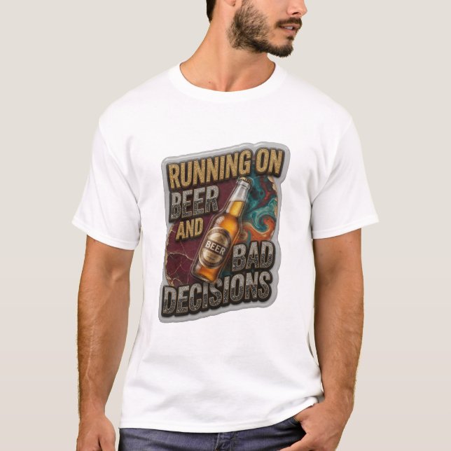 T-shirt Sharp EN COURS D'ALCOOL ET MAUVAISES DÉCISIONS (Devant)