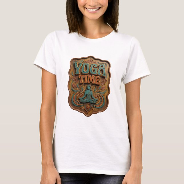 T-shirt Sharp Sarcelle YOGA TIME Vêtement d'art (Devant)