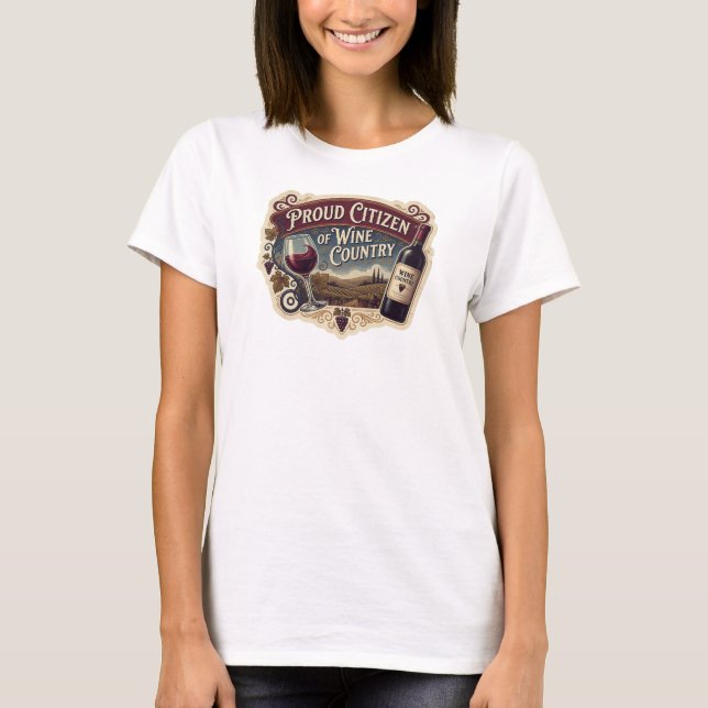 T-shirt Sharp Silver FIER CITOYEN DU PAYS DU VIN (Devant)