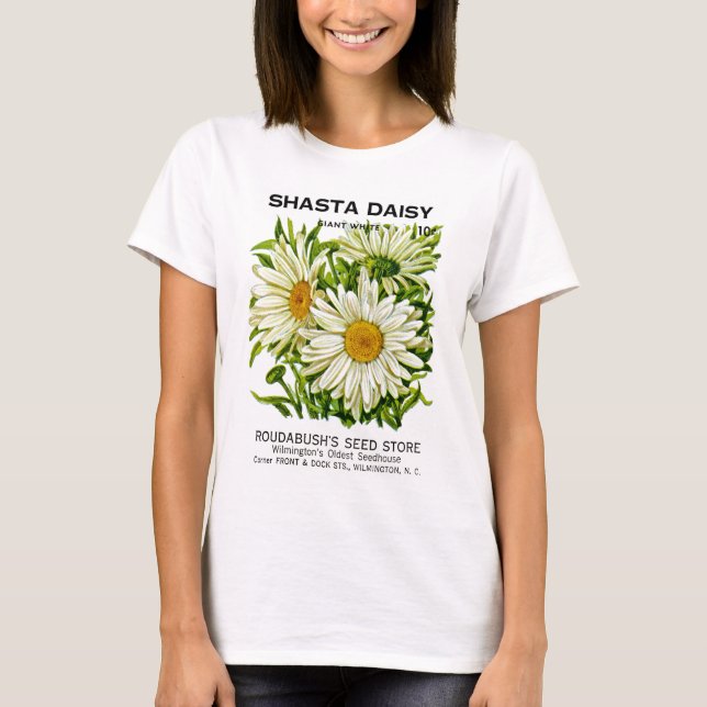 T-shirt Shasta Daisy Vintage semis (Devant)
