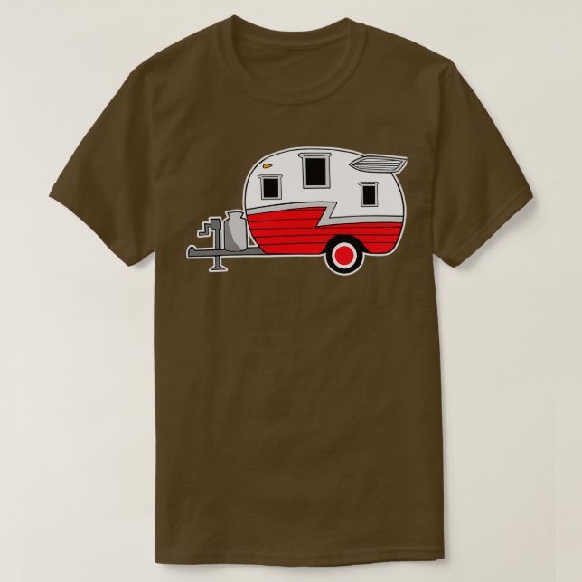 T-shirt Shasta vintage camper rouge rv (Design devant)