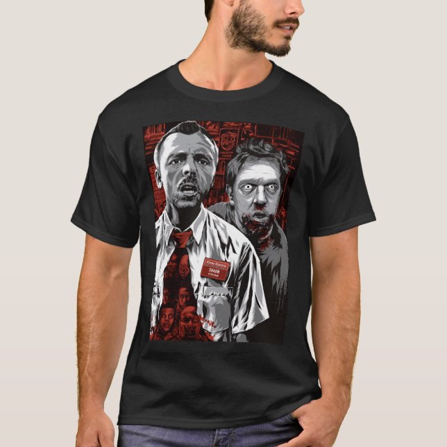 T-shirt Shaun Ofhe Dead ami rétro (Devant)