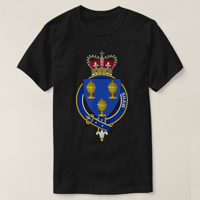 T-shirt Shaw Coat Of Arms Family Crest  (Design devant)
