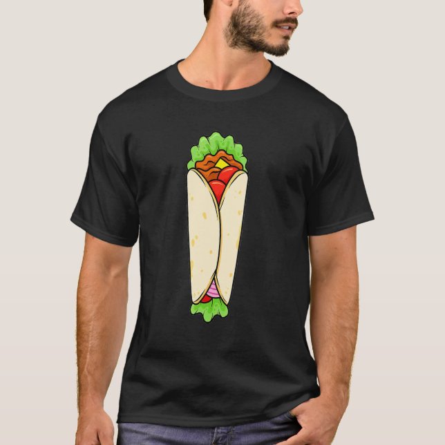 T-shirt Shawarma de boeuf  Shawarma arabe  Nourriture moye (Devant)