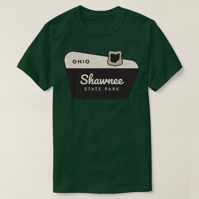 T-shirt Shawnee State Park Ohio Affiche de bienvenue (Design devant)