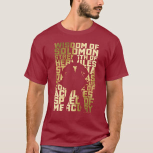 T-shirt SHAZAM !   Capacités Golden Typography Graphic