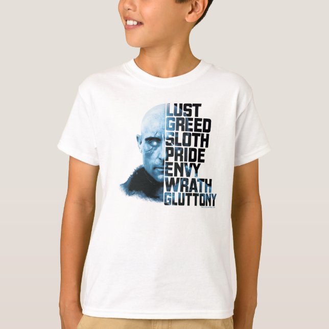 T-shirt SHAZAM ! | Dr Sivana Sept péchés mortels Graphique (Devant)