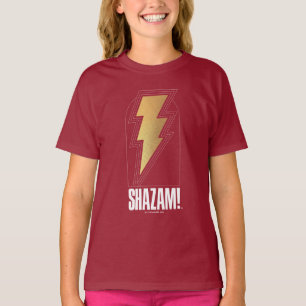 T-shirt SHAZAM ! Furie des dieux   Insigne de boulon de fo