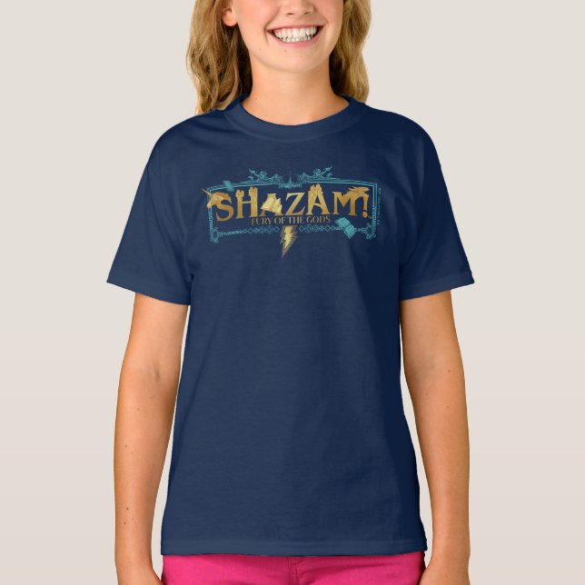 T-shirt SHAZAM ! Furie des dieux | Logo mythique (Devant)