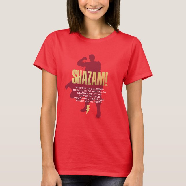 T-shirt SHAZAM ! Furie des dieux | Silhouette Flexante (Devant)