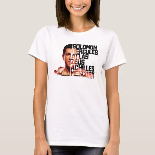 T-shirt SHAZAM ! graphique d'acronymes de plan rapproché