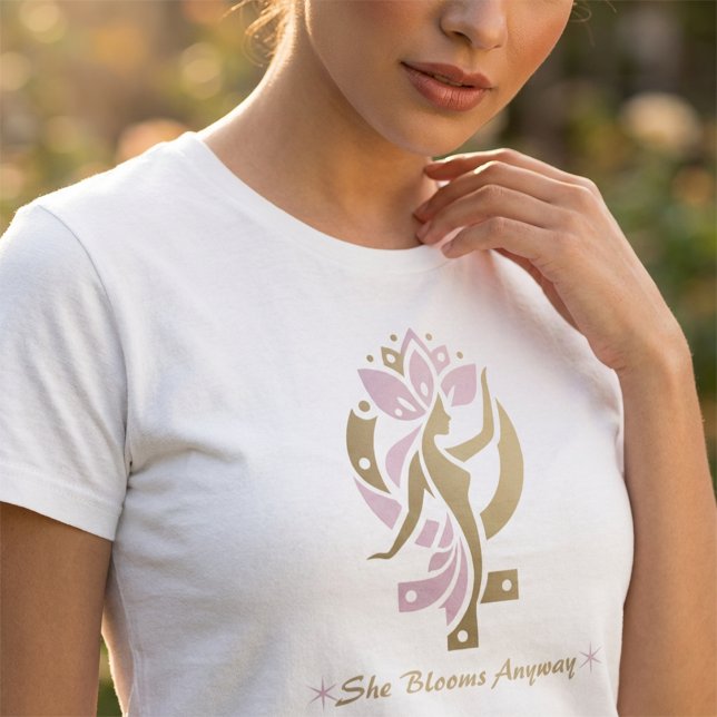 T-shirt She Blooms Anyway Floral Venus Symbol Women's Day (Créateur téléchargé)