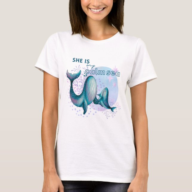 T-shirt she is my calm sea (Devant)